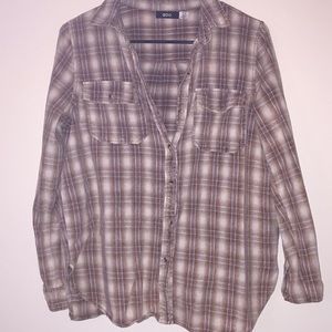 Brown fitted flannel